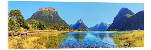 Foam board print New Zealand Milford Sound Panorama