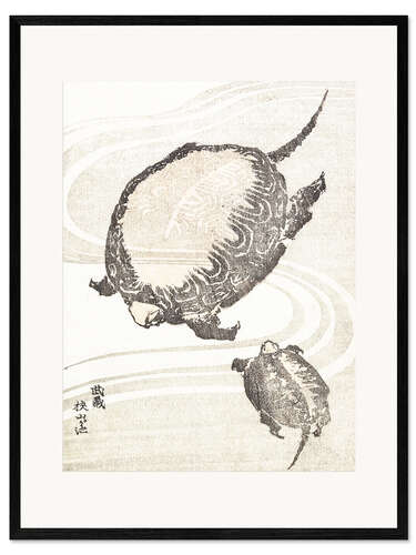 Innrammet kunsttrykk Sayama-ga-ike Pond in Musashi Province