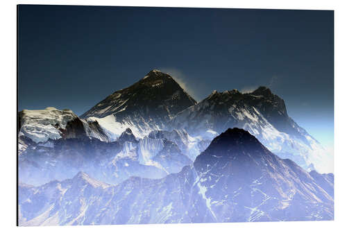 Aluminium print Everest summit