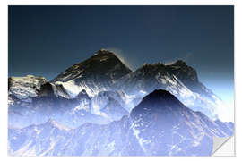 Selvklebende plakat Everest summit