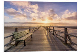 Aluminium print Beach path in St. Peter Ording North Sea