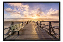 Gerahmter Kunstdruck Strandweg in St. Peter Ording Nordsee