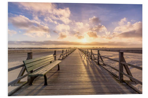 Hartschaumbild Strandweg in St. Peter Ording Nordsee