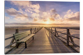 Gallery print Beach path in St. Peter Ording North Sea