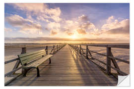 Naklejka na ścianę Beach path in St. Peter Ording North Sea