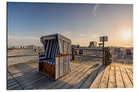 Tableau en aluminium Beach chair holiday on the North Sea coast