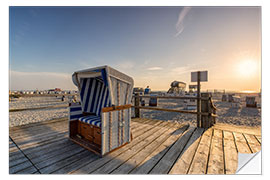 Sticker mural Beach chair holiday on the North Sea coast