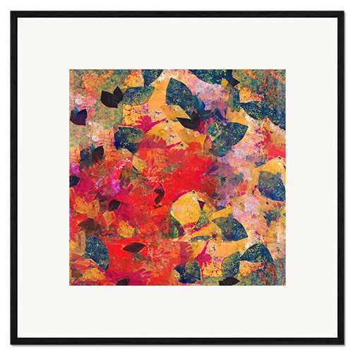Framed art print Falling Leaves