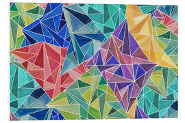 Foam board print Geometric Rainbow