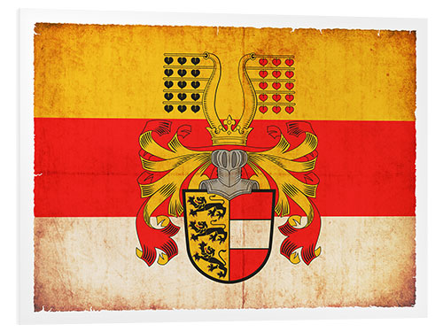 Foam board print Flag of Carinthia in grunge style