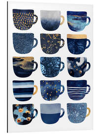 Magnettafel Pretty Blue Coffee Cups
