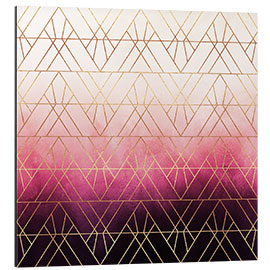 Aluminium print Pink Ombre Triangles