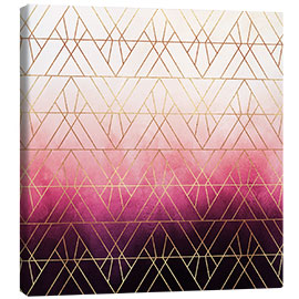 Canvas print Pink Ombre Triangles