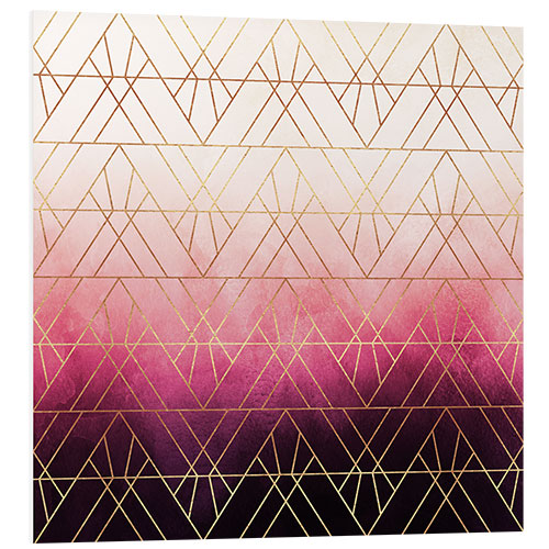 PVC-taulu Pink Ombre Triangles