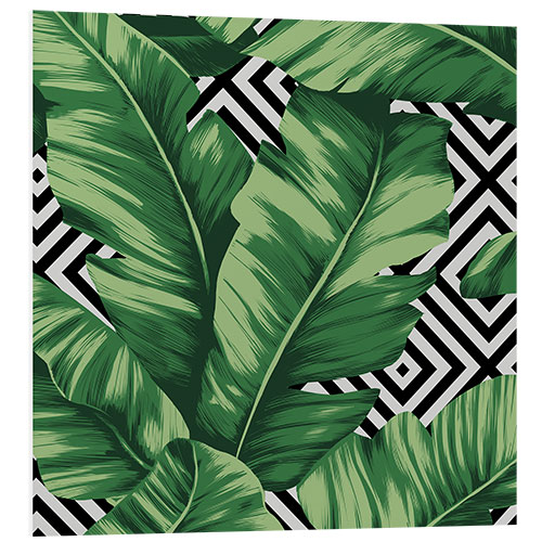 Foam board print Banana leaf