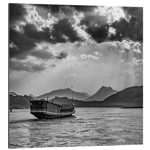 Aluminium print Laos - Mekong