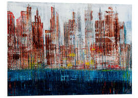 Foam board print New York Skyline, abstract