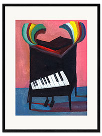 Gerahmter Kunstdruck Regenbogenpiano 1