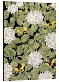 Aluminium print Japanese floral design