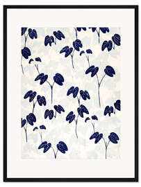 Gerahmter Kunstdruck Japanisches Blumenmuster