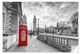 Selvklæbende plakat Red telephone box, London