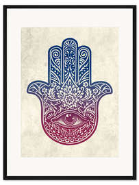 Gerahmter Kunstdruck HAMSA