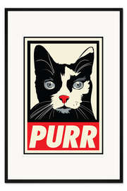 Gerahmter Kunstdruck PURR