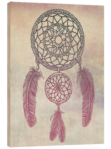 Holzbild Dream Catcher Rose