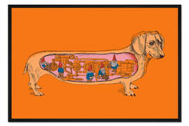 Gerahmter Kunstdruck Der Dackel von innen