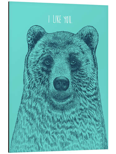 Aluminium print BEAR PRINT