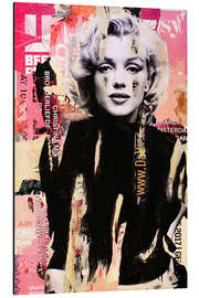 Tableau en aluminium Marilyn Monroe III - Michiel Folkers