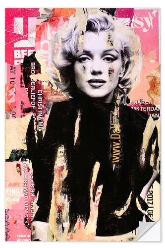 Selvklebende plakat Marilyn Monroe III