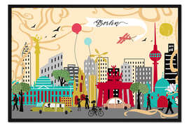 Gerahmter Kunstdruck Bon Voyage Berlin