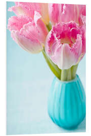 Foam board print Pink tulips