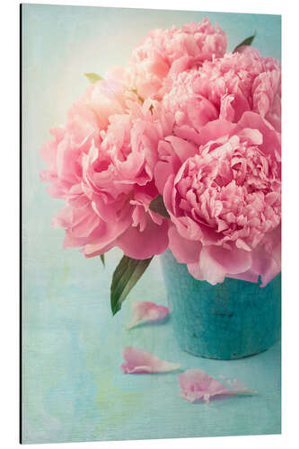 Aluminium print Peonies