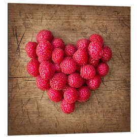 Aluminium print Heart from berries