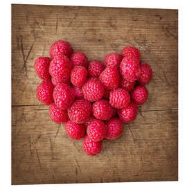 Foam board print Heart from berries