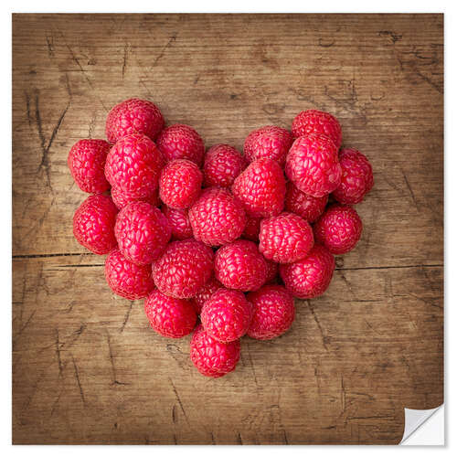 Wall sticker Heart from berries