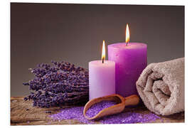 PVC-taulu Spa still life with candles and lavender