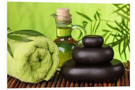 Hartschaumbild Heiße Steine und ätherisches Öl II