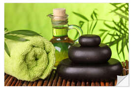 Wandsticker Heiße Steine und ätherisches Öl II