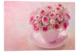 Foam board print Roses in a cup