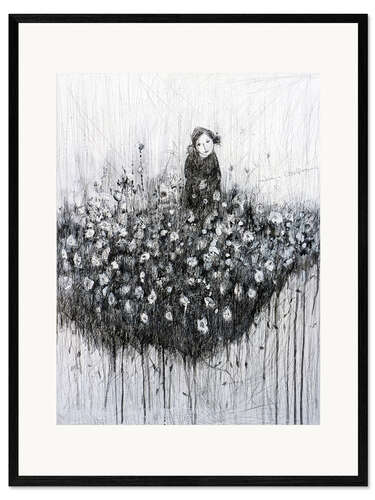 Gerahmter Kunstdruck Blumenwolke