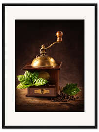 Gerahmter Kunstdruck Kaffeemühle