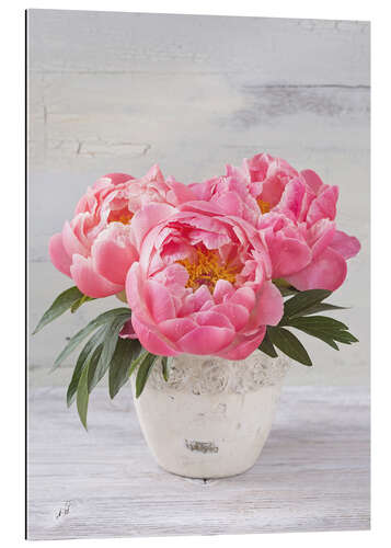 Galleriprint Peonies in a grey vase