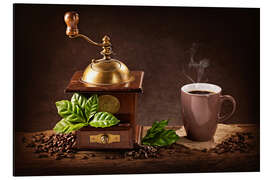 Magnettafel Kaffeemühle mit einer Tasse Kaffee I