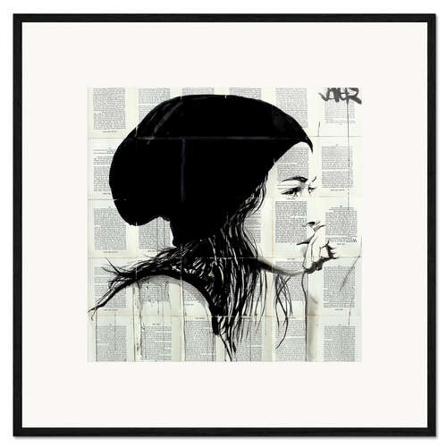 Impression artistique encadrée Le bonnet noir