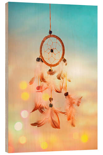 Cuadro de madera Dream catcher and abstract bokeh background