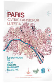 Cuadro de metacrilato Paris city map