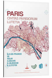Cuadro de aluminio Paris city map